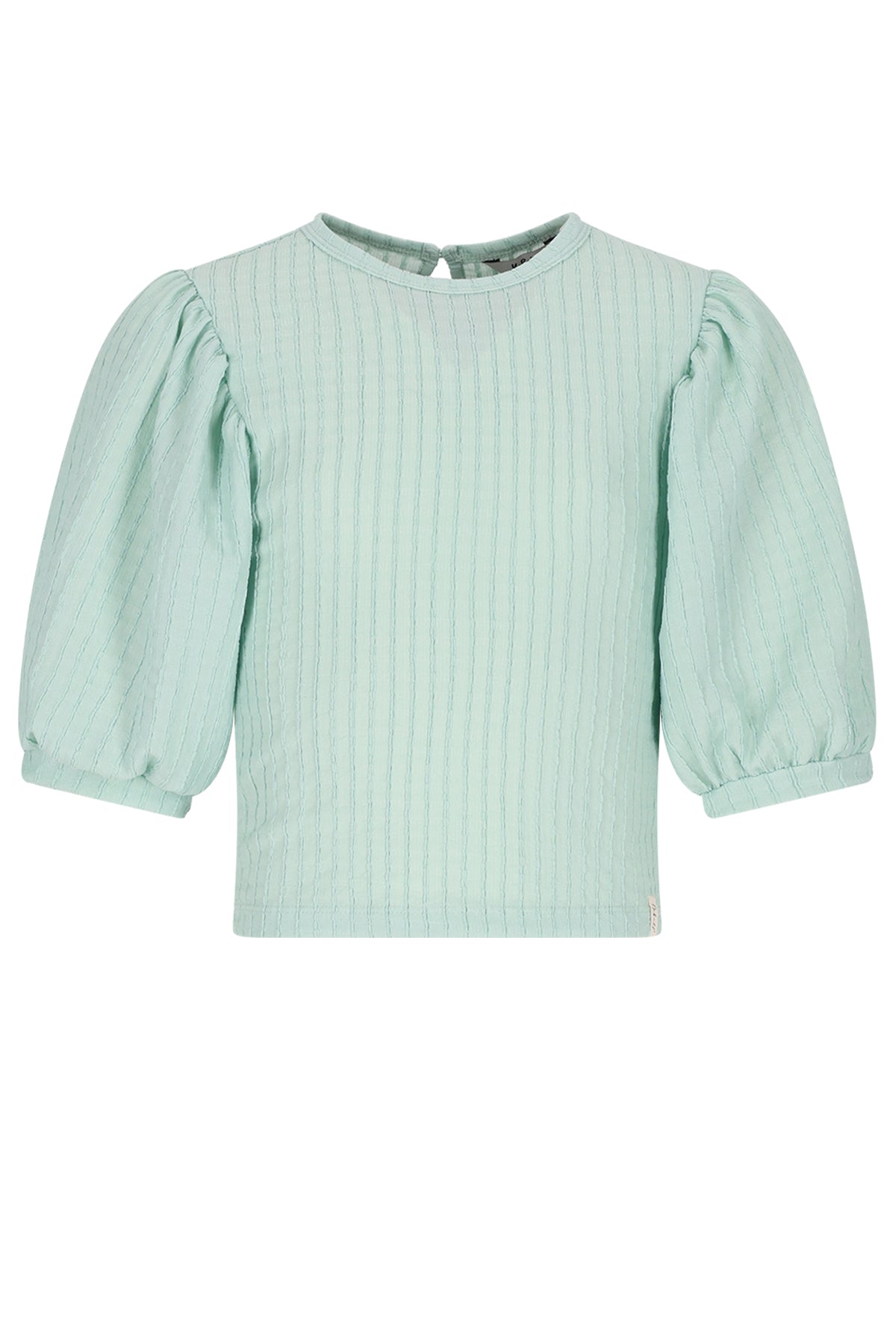 Kylias Smock jersey top with puffed sleeves