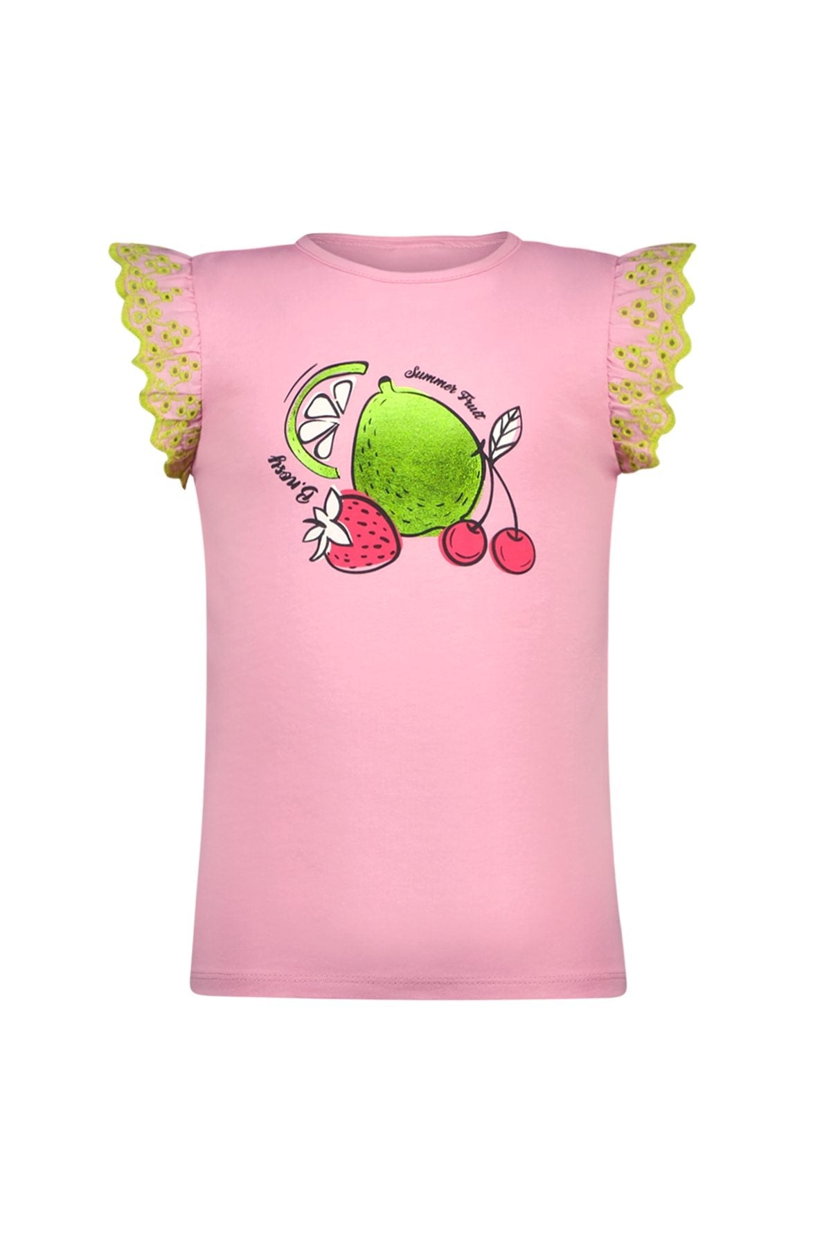 Taria t-shirt with embroidered sleeve