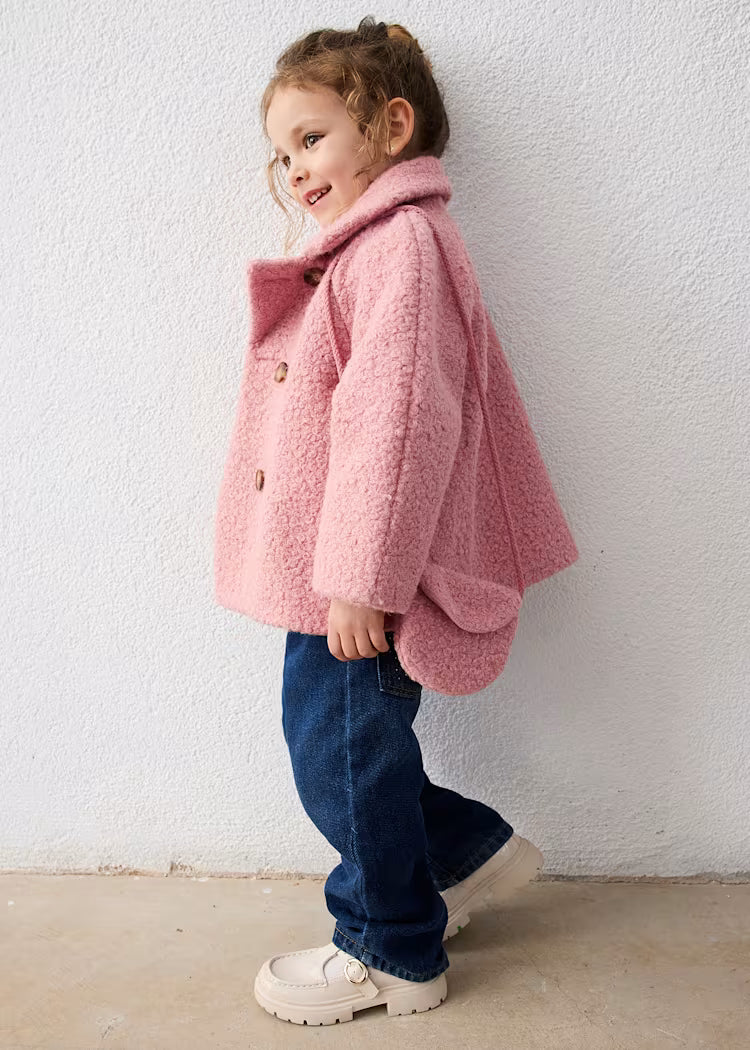Boucle coat purse